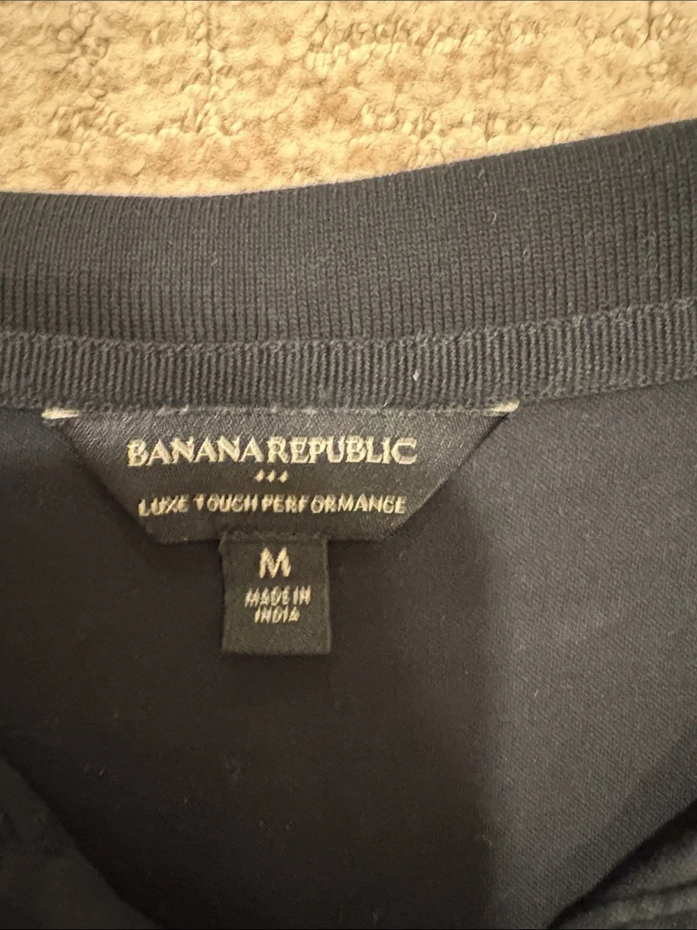 Banana Republic Black Men's Polo Shirt - Short Sleeve